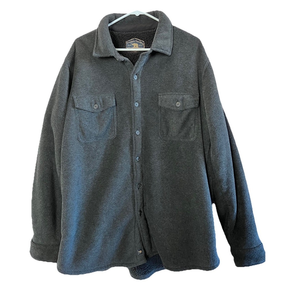 Freedom Foundry Shacket Men's 2XL Black Super Plush Flannel Shirt Jacket